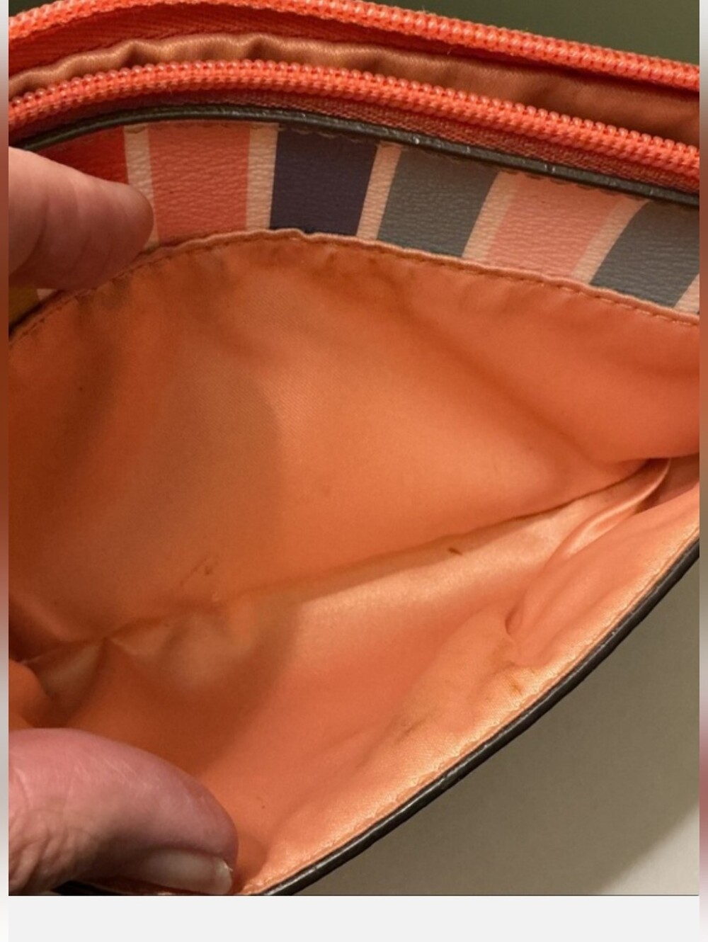 Coach Peyton Multicolor Striped Medium Wristlet with Strap & Hangtag - Picture 5 of 9